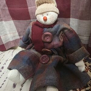 Cozy Snowman with Multicolor Coat - DECOR